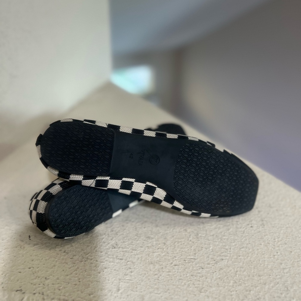 Vivaia Shoes Margot 2.0 Black & White Checker Knit Ballet Flats Chic Preppy 42 - Picture 7 of 11